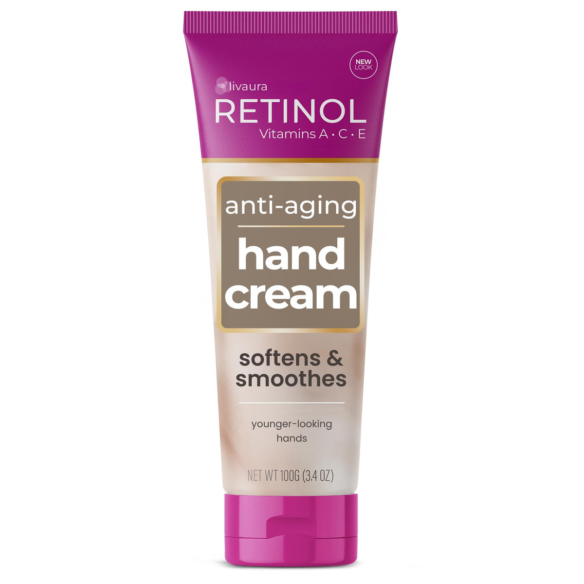 Crème pour les mains Retinol 110g vue avant avec étiquette