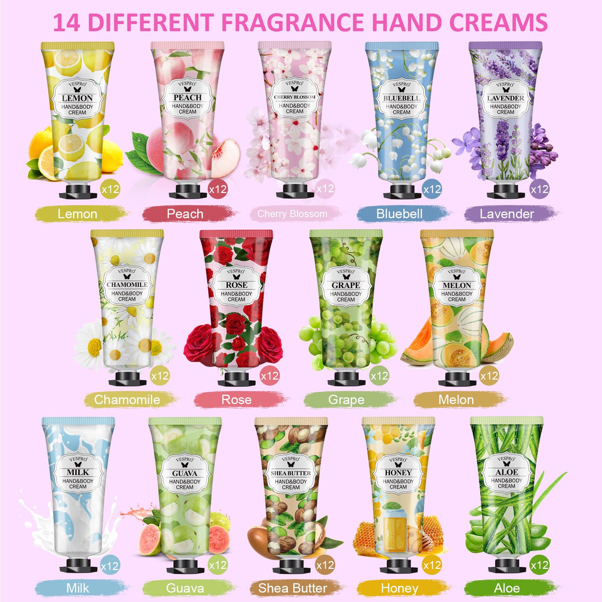 Crème pour les mains VESPRO parfum lavande en tube
