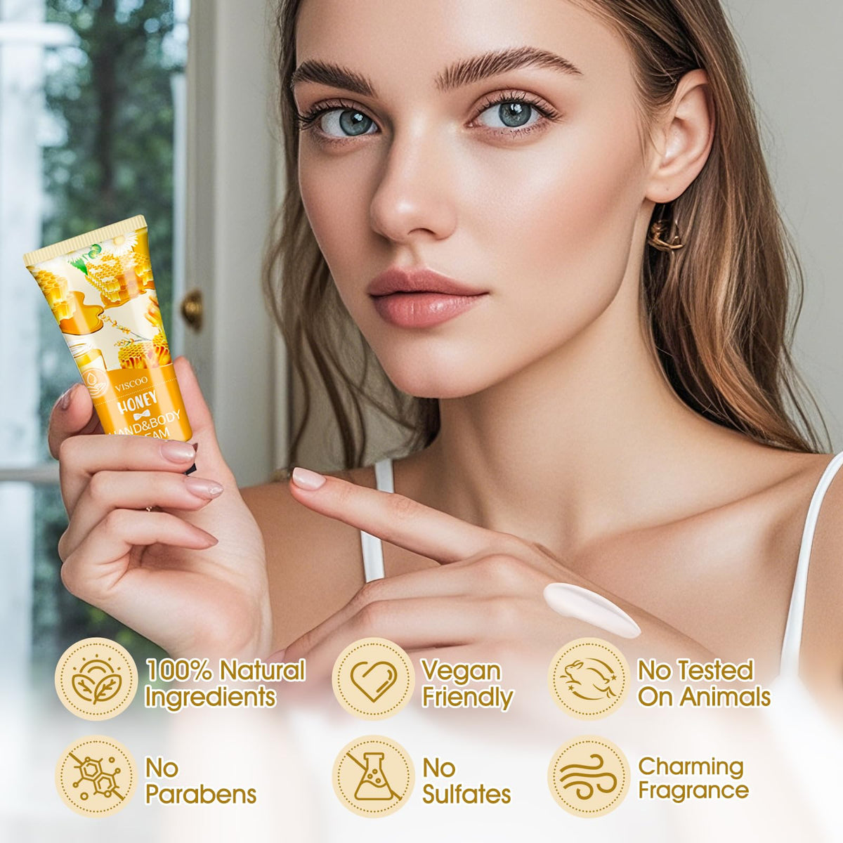 Crème pour les mains VISCOO au parfum de miel