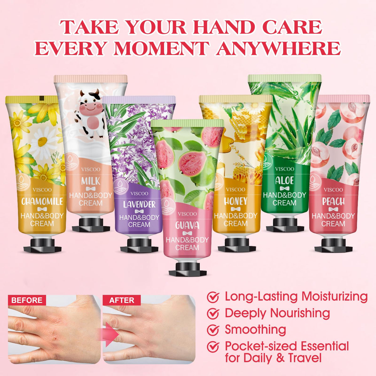 Crème pour les mains VISCOO parfum camomille, tube ouvert