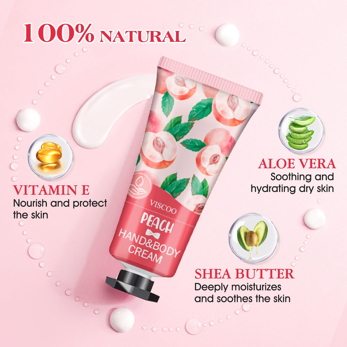 Crème pour les mains VISCOO parfum lavande, tube ouvert