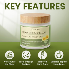 Crème PQYRXA de chlorure de magnésium 240g montrant la texture