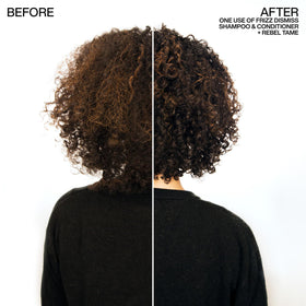 Crème Redken Frizz Dismiss appliquée sur cheveux