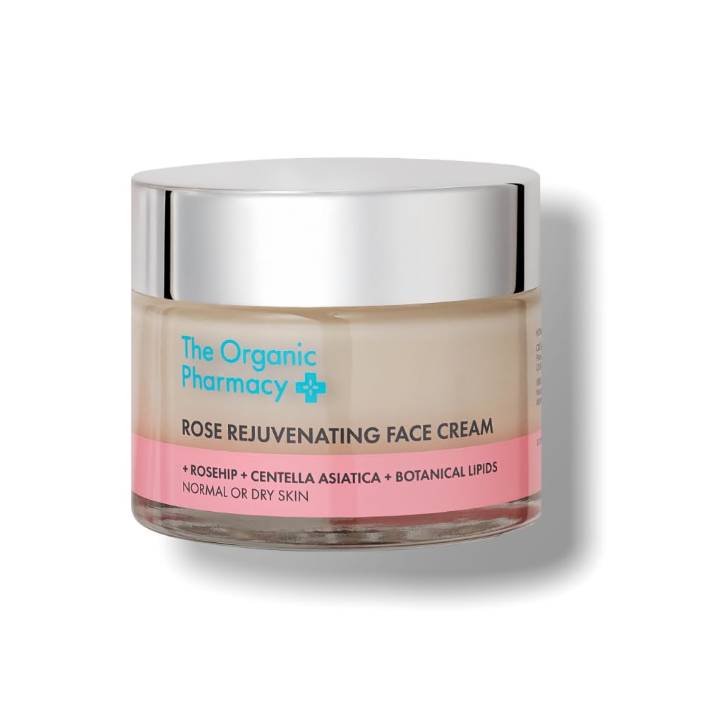 Crème Réjuvénante à la Rose de The Organic Pharmacy vue avant avec packaging