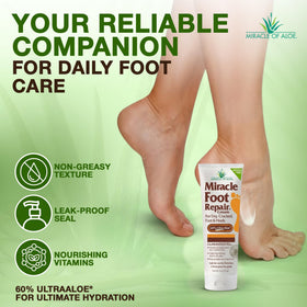 Crème Réparatrice des Pieds Miracle of Aloe avec ingrédients naturels