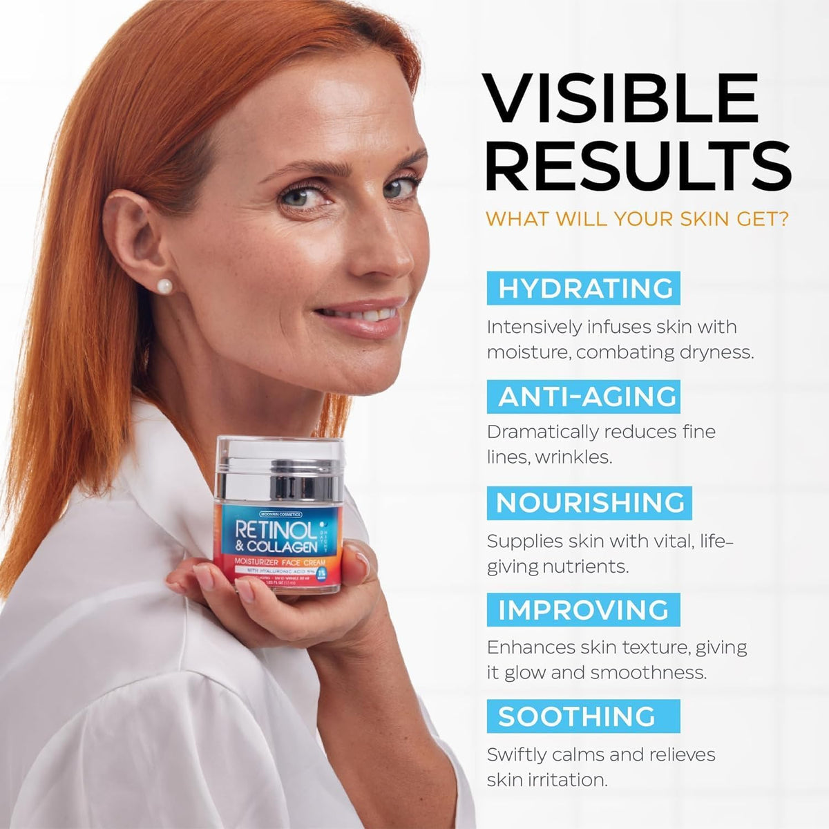 Crème Retinol MOONRIN COSMETICS 1,85 oz pot côté