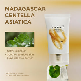 Crème SKIN1004 Centella sur un fond naturel