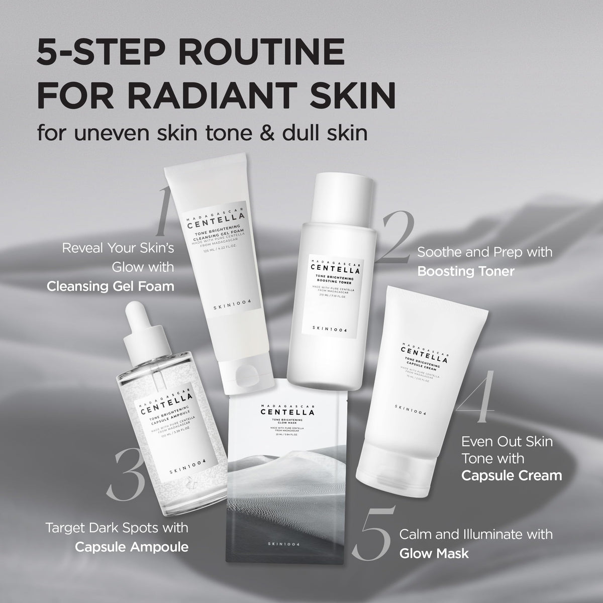 Crème SKIN1004 dans un cadre de soin de la peau