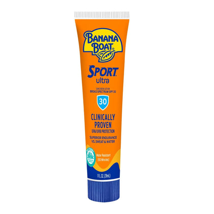 Crème solaire Banana Boat Sport SPF 30 format voyage 1 oz devant