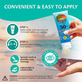 Crème solaire Caribbean Breeze SPF 50 avec fond marin