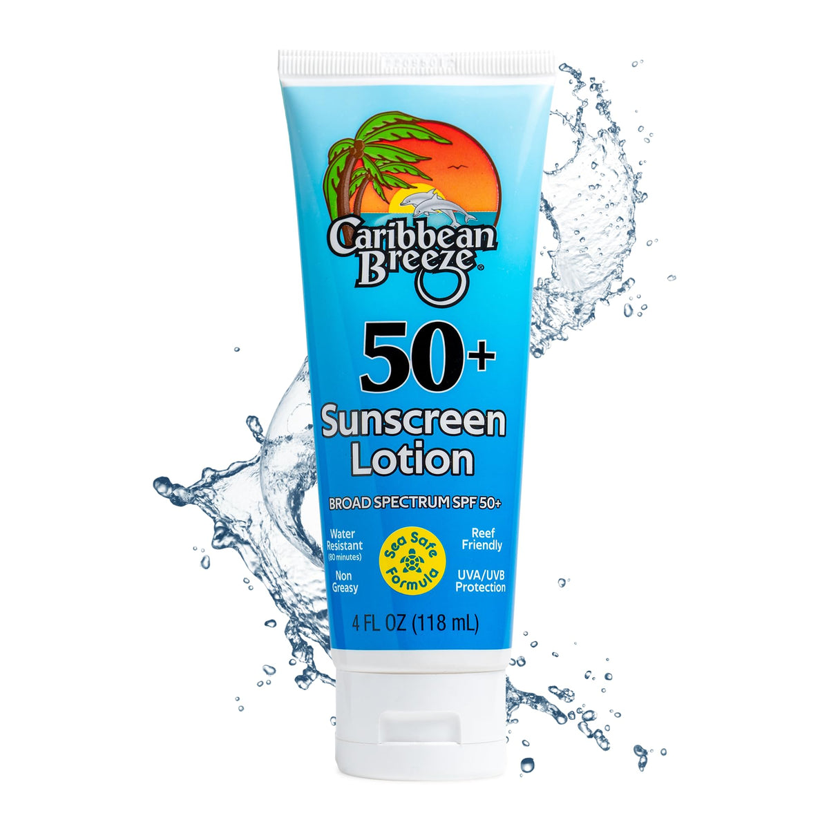 Crème solaire Caribbean Breeze SPF 50 lotion 120 ml vue de face