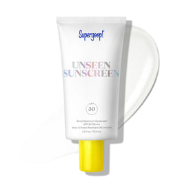 Crème Solaire Invisible Supergoop! SPF 50 avant-après application
