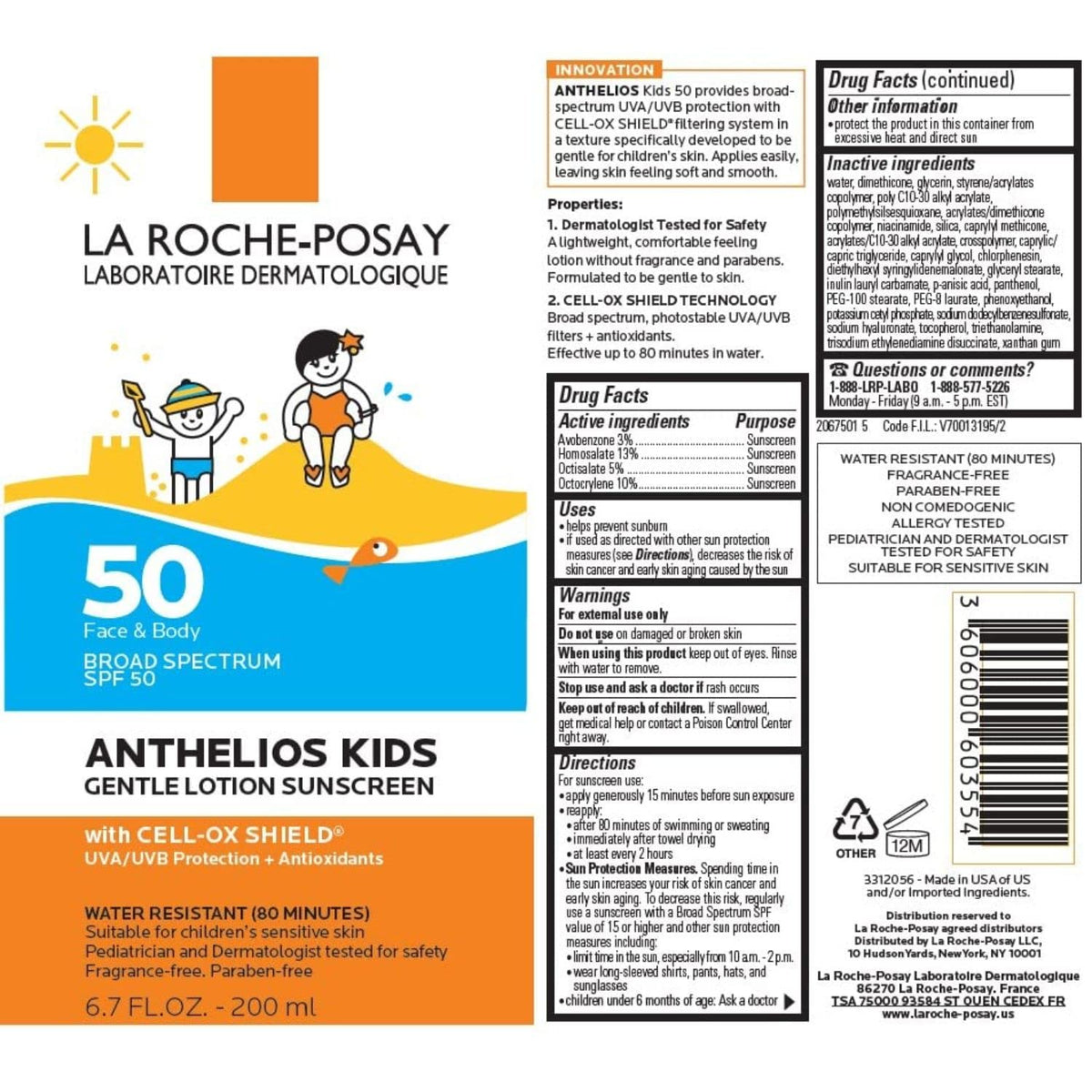 Crème solaire La Roche-Posay sur fond de sable