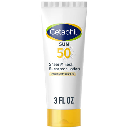 Crème solaire minérale Cetaphil SPF 50 en tube de 88ml vue de face