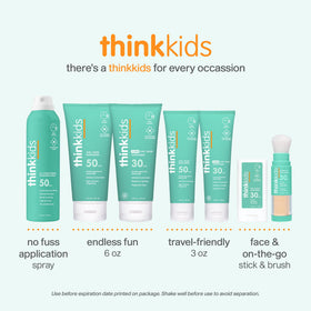 Crème solaire THINK avec étiquette de protection SPF 50+
