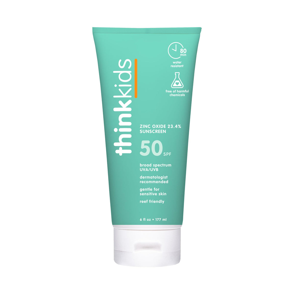 Crème solaire THINK pour enfants SPF 50+ en tube, vue avant