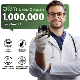 Crème Urea 40% OLLM en utilisation sur des coudes
