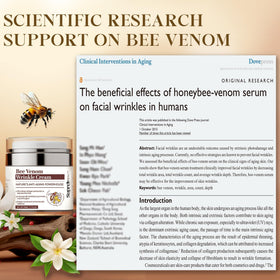 Crème venin d'abeille SupreH avec packaging sur fond blanc