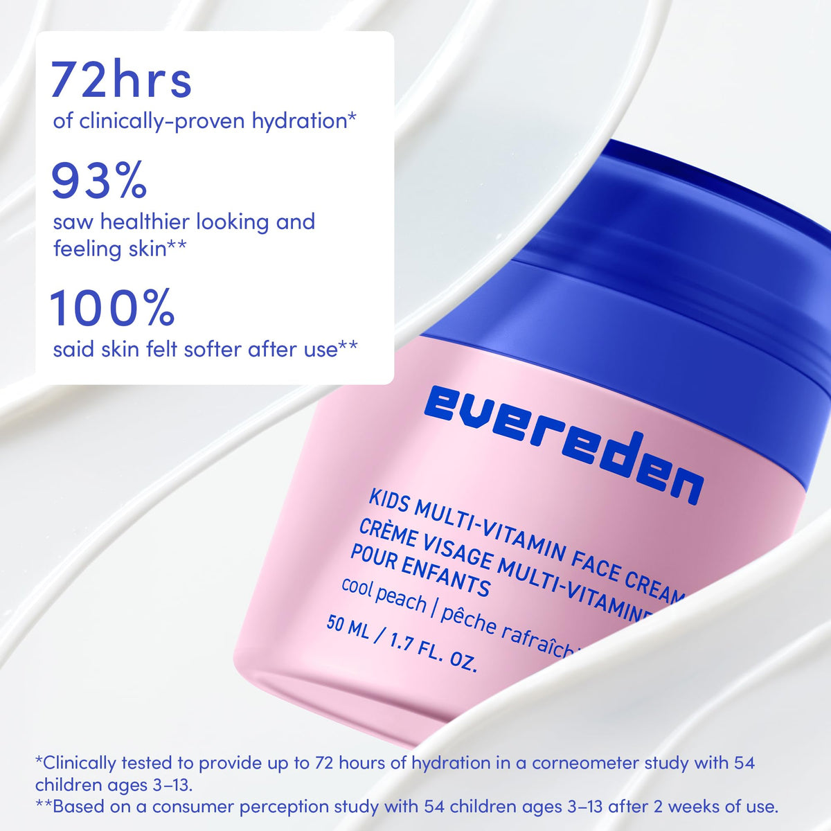Crème visage Evereden pour enfants avec son emballage