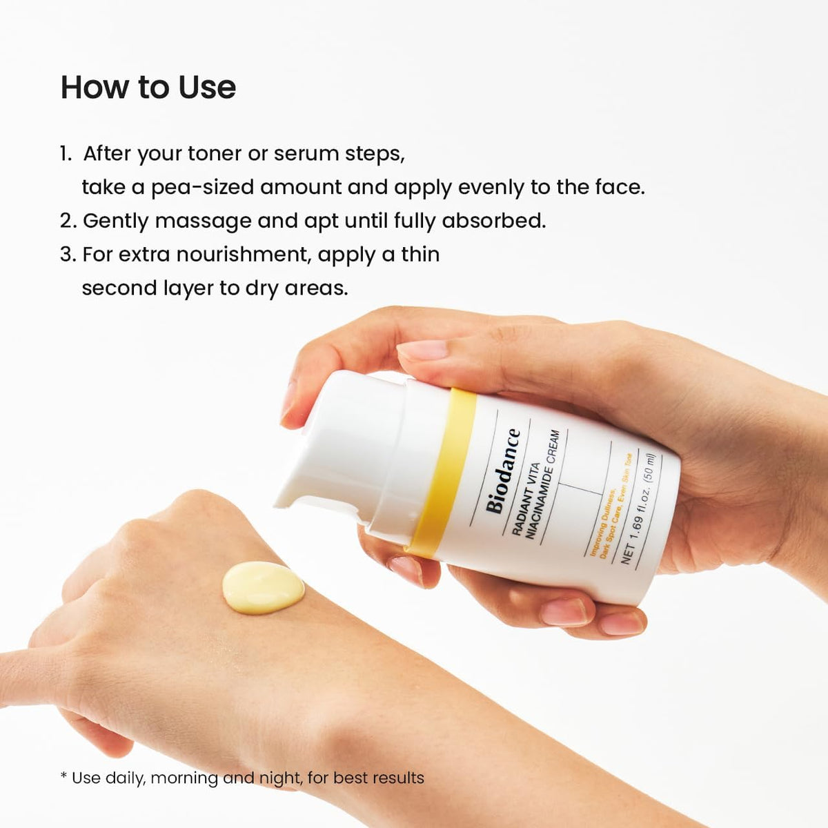 Crème Vita Radiance Niacinamide BIODANCE et produits de beauté