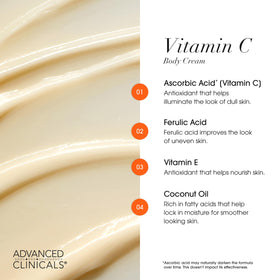 Crème Vitamine C dans un cadre beauté, avec des éléments naturels