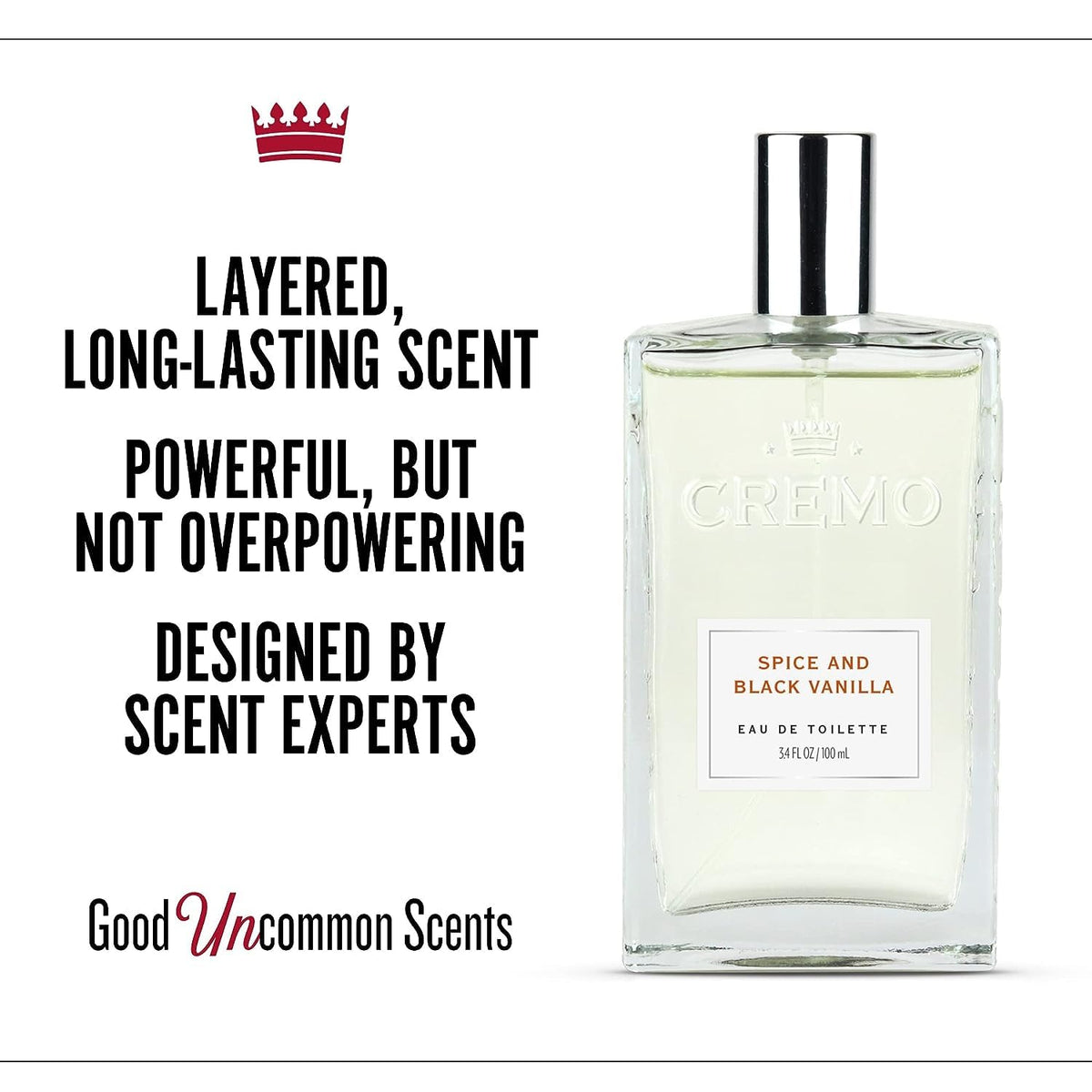 Cremo Cologne Épices & Vanille Noire 100 ml vue arrière