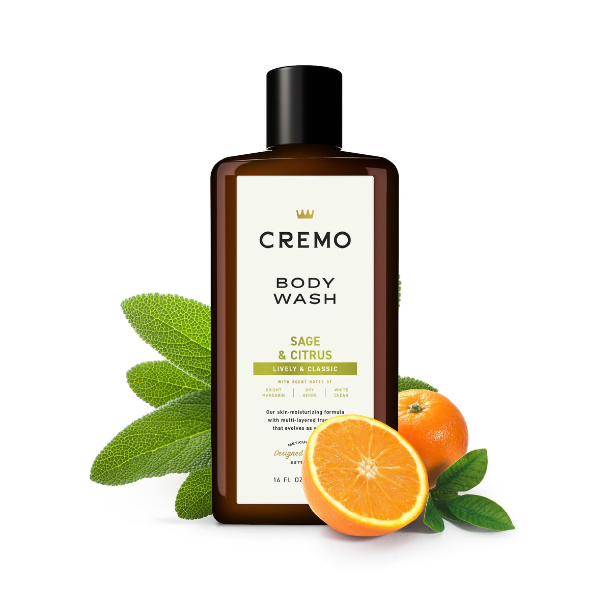 Cremo Gel Douche Sauge et Agrumes 16 Fl Oz avec ingrédients naturels
