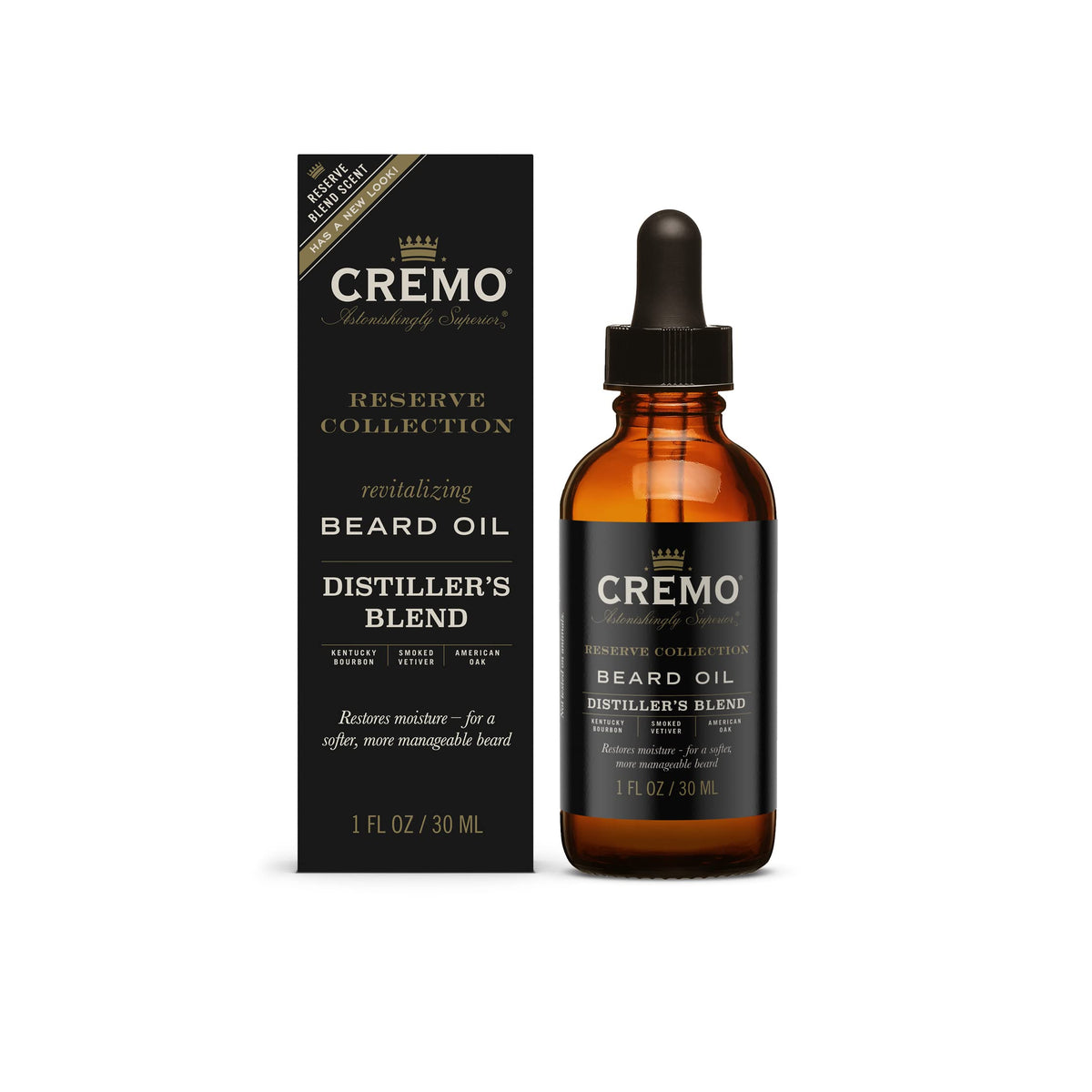 Cremo Huile à Barbe Distiller's Blend 30 ml avec goutte d'huile