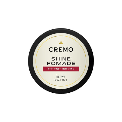 Cremo Pommade pour Cheveux 150g vue de face avec couvercle noir