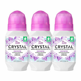 Crystal Essence Déodorant Minéral Vegan Sans Parfum 3 Pack vue de face