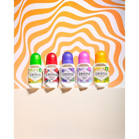 Crystal Essence Déodorant Roll-On avec présentation des trois unités