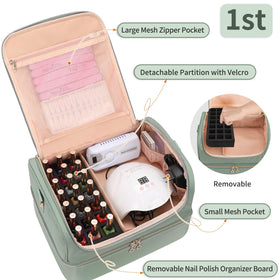 CUBETASTIC Organisateur de Vernis à Ongles avec compartiments ouverts