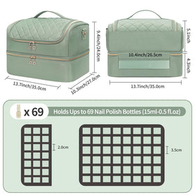 CUBETASTIC sac de rangement pour vernis à ongles avec lampe LED