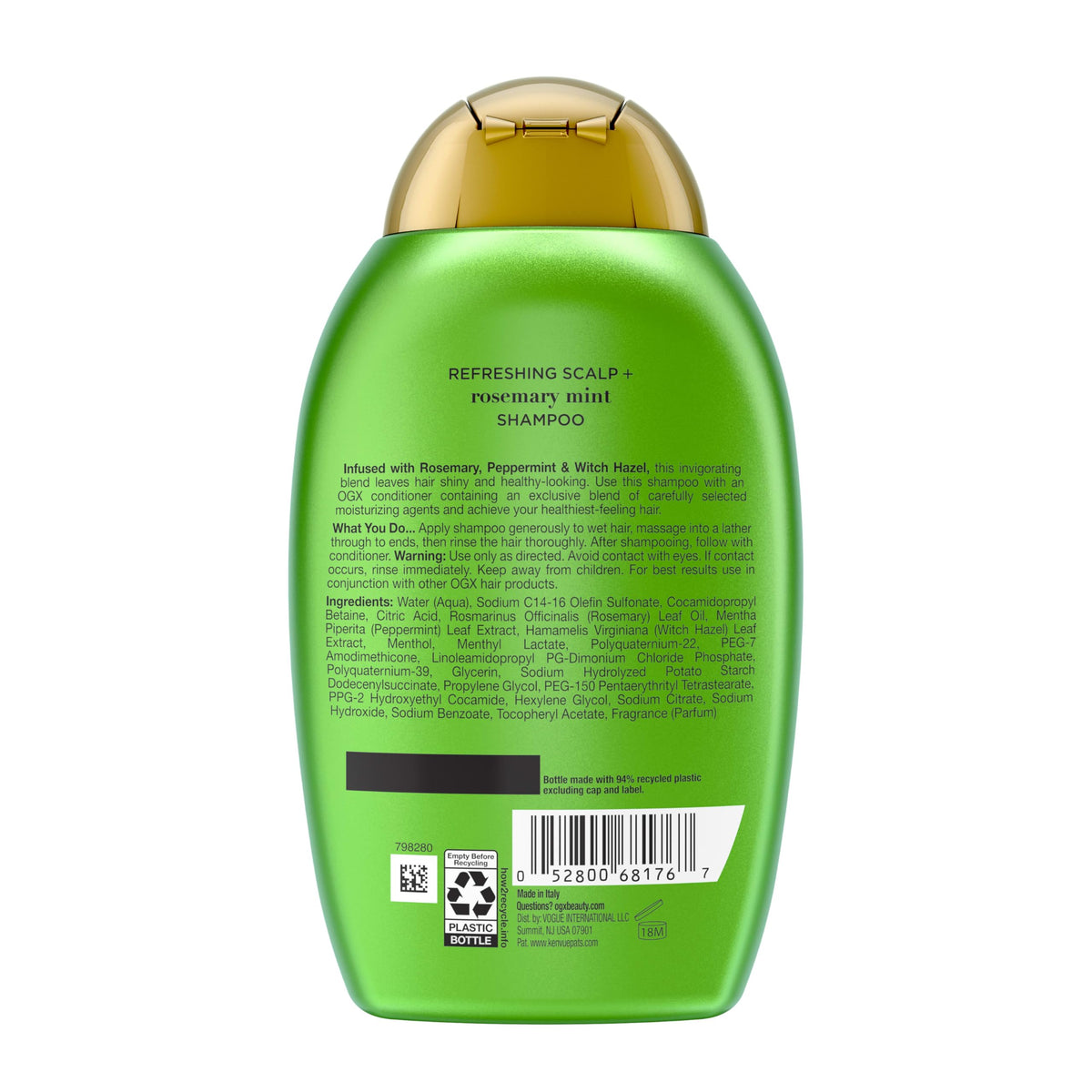 Cuir chevelu frais après utilisation du shampooing OGX