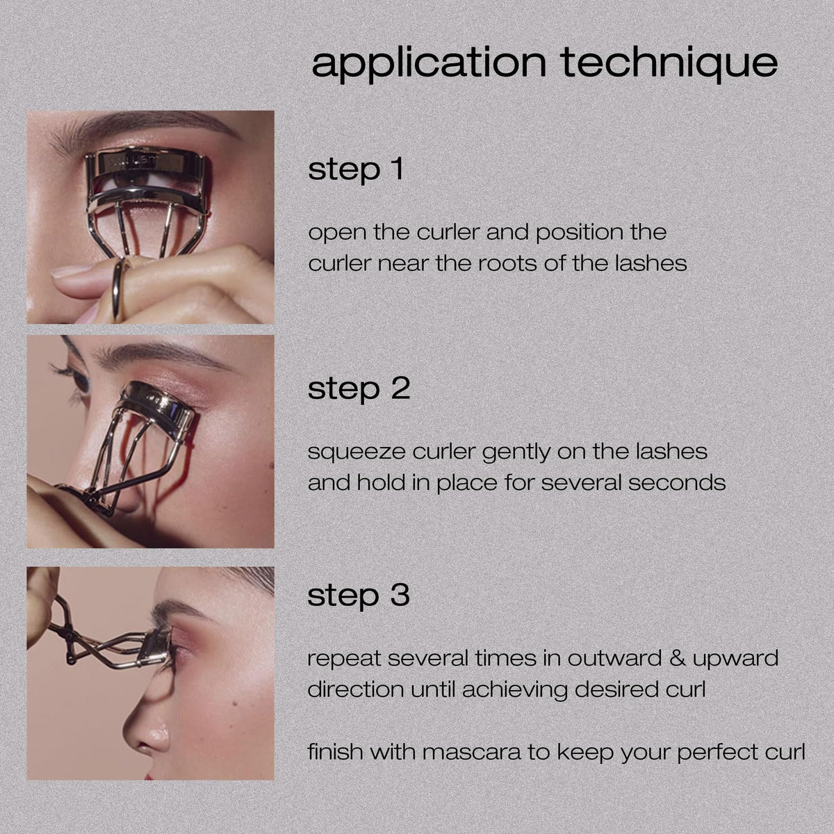 Curleur à cils shu uemura utilisé par un maquilleur professionnel
