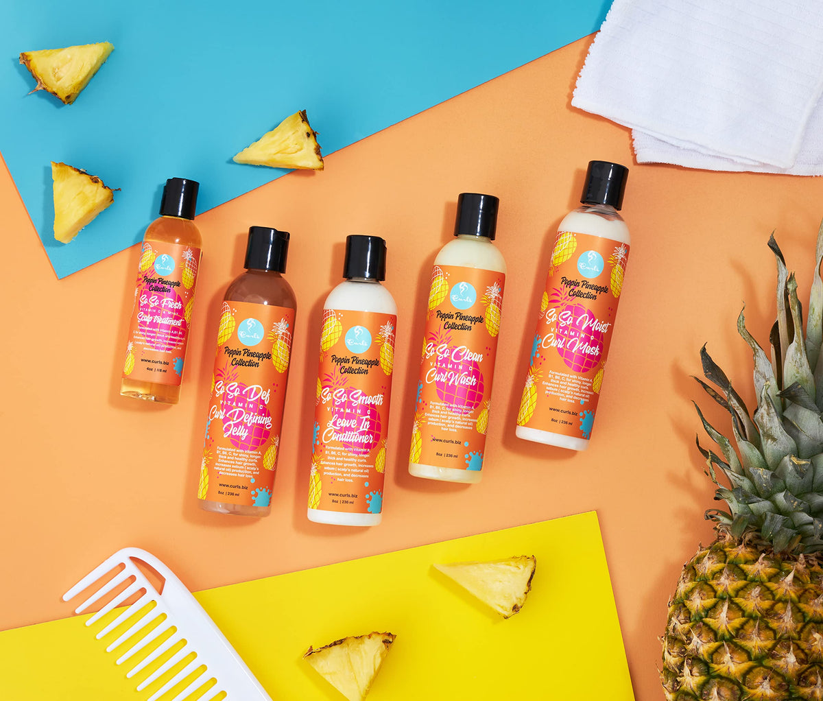 Curls Poppin Pineapple Traitement Cuir Chevelu 141g en utilisation sur cheveux