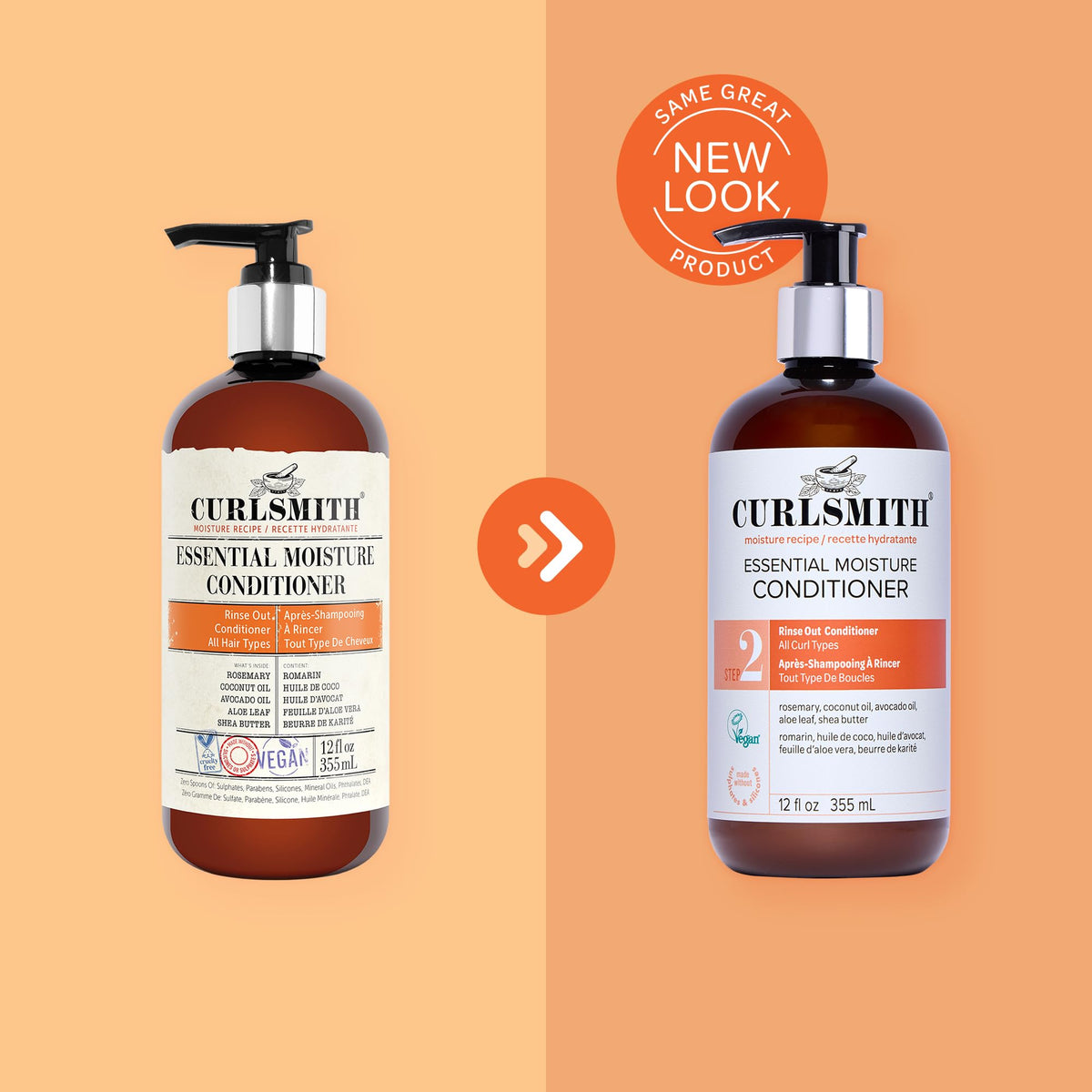 CURLSMITH Après-shampoing hydratant essentiel 380g utilisation sur cheveux