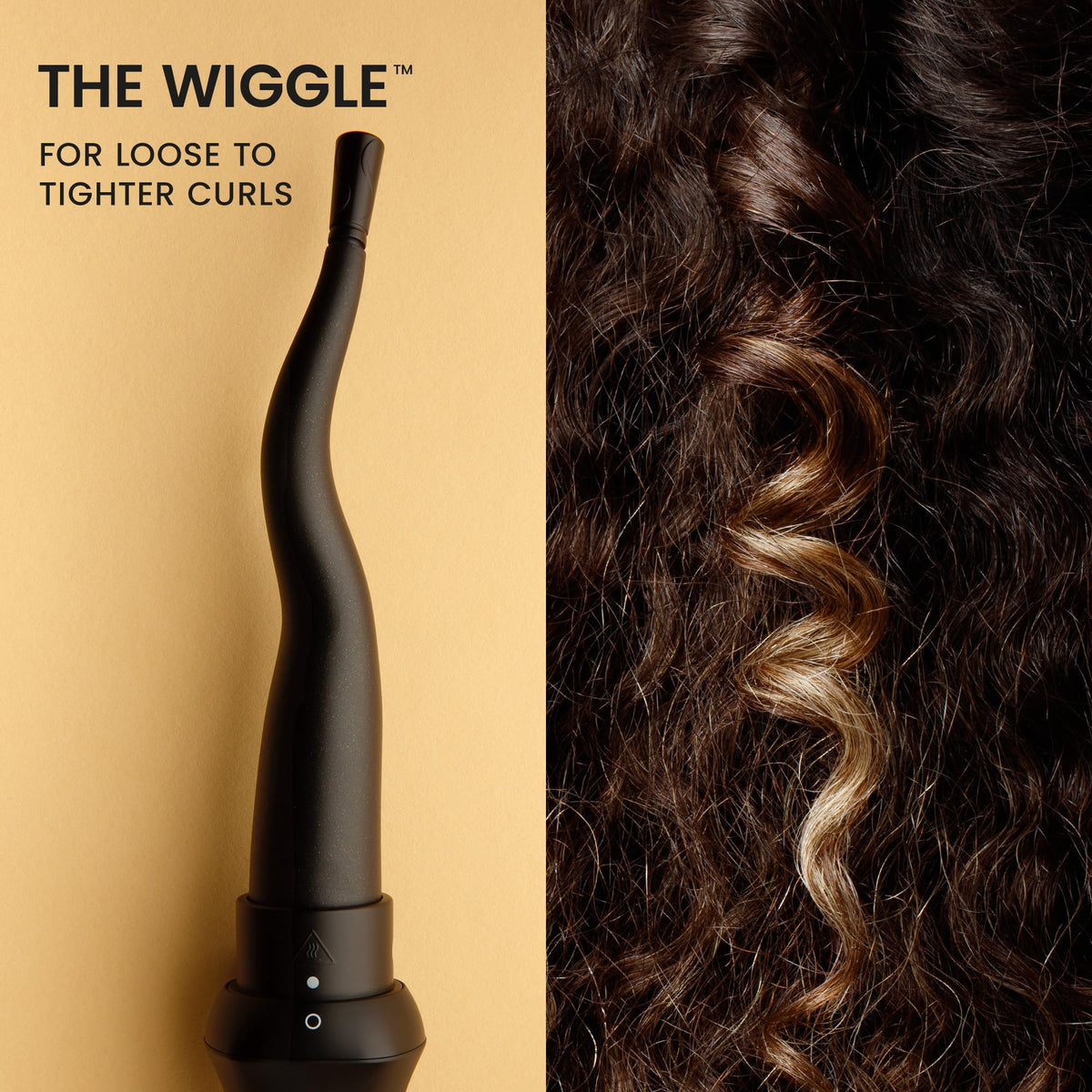CURLSMITH Defrizzion Curl Reviving Wand montrant la texture des boucles
