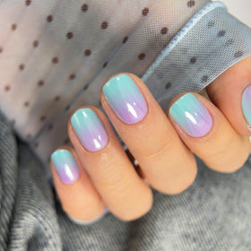 CurvLife Faux Ongles Press-On Extra Courts Lagoon Mist - Vue avant