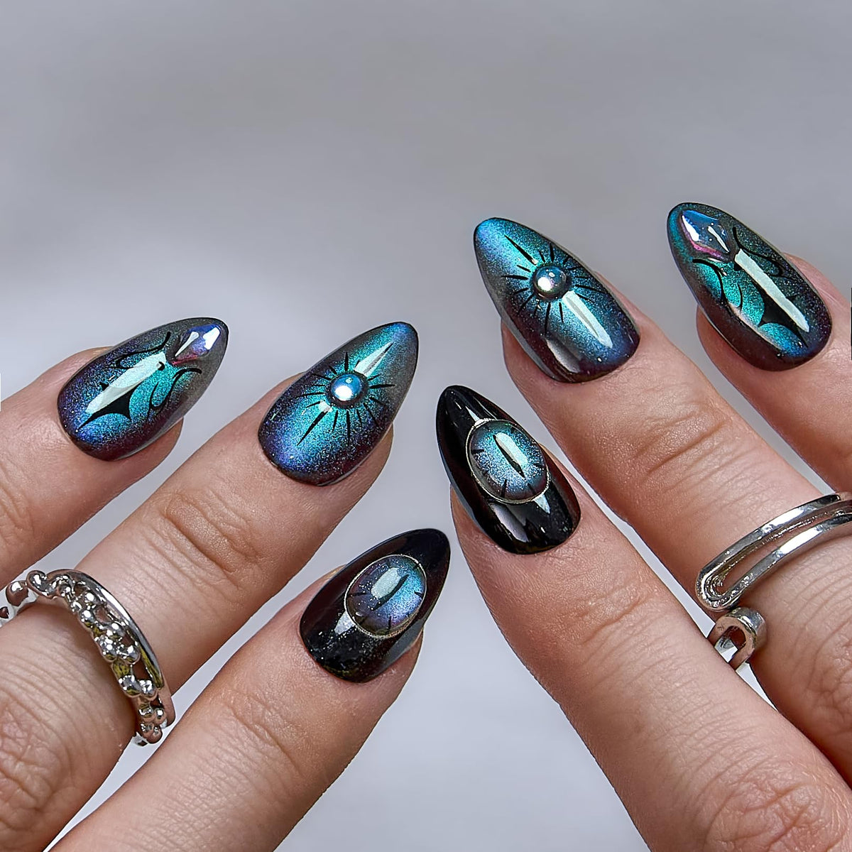 CurvLife Faux Ongles Press On Gel Souple 30pcs Kit avec Colle et Onglets adhésifs