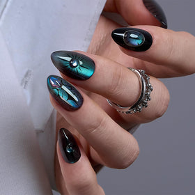 CurvLife Faux Ongles Press On Gel Souple vue de face avec finition brillante