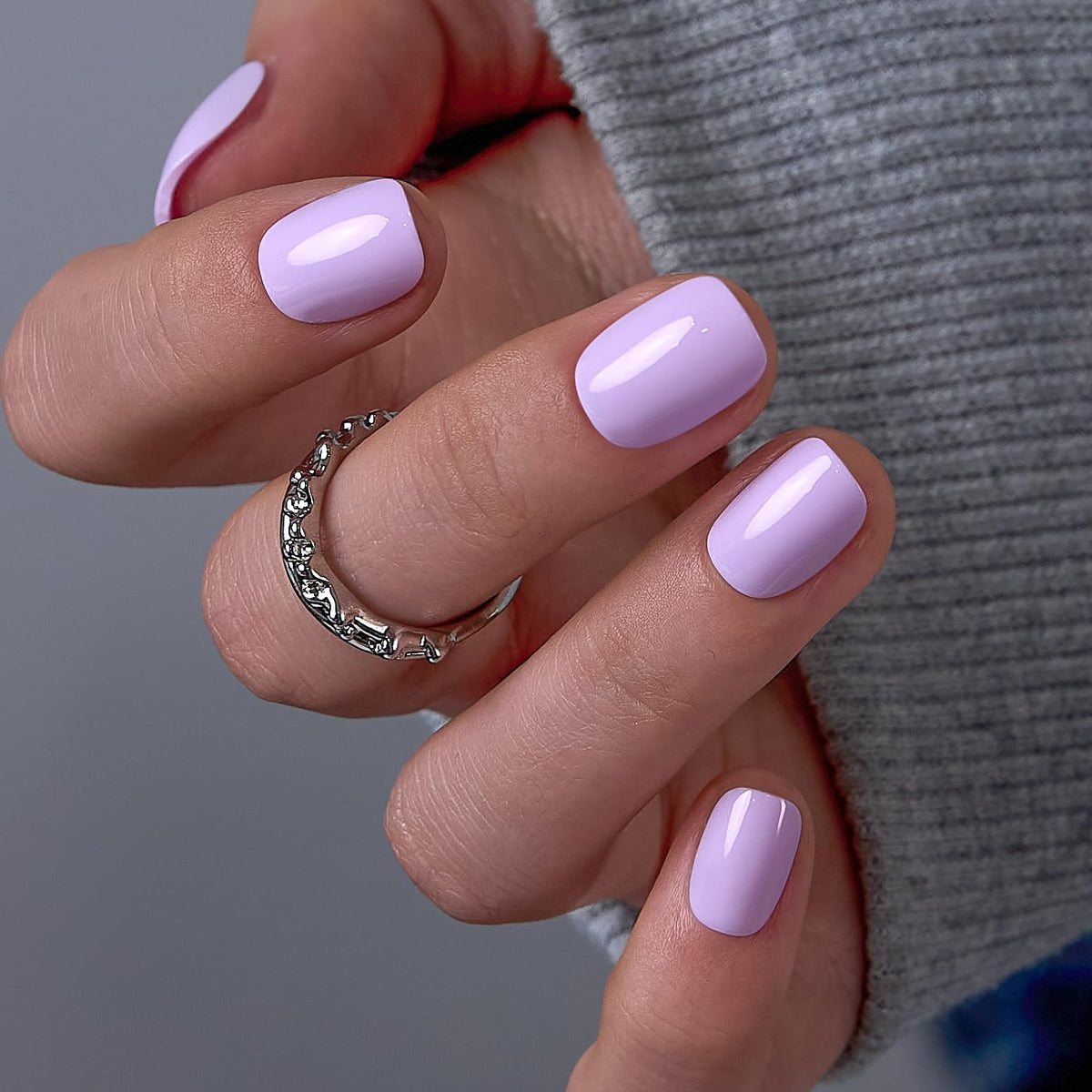 CurvLife Faux Ongles Press On Sweet Aura vue avant avec finition brillante
