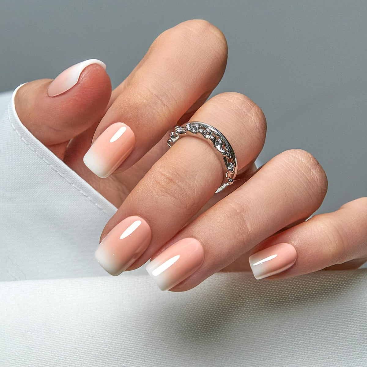 CurvLife Faux Ongles Pressés Ombre Carrés vue de face