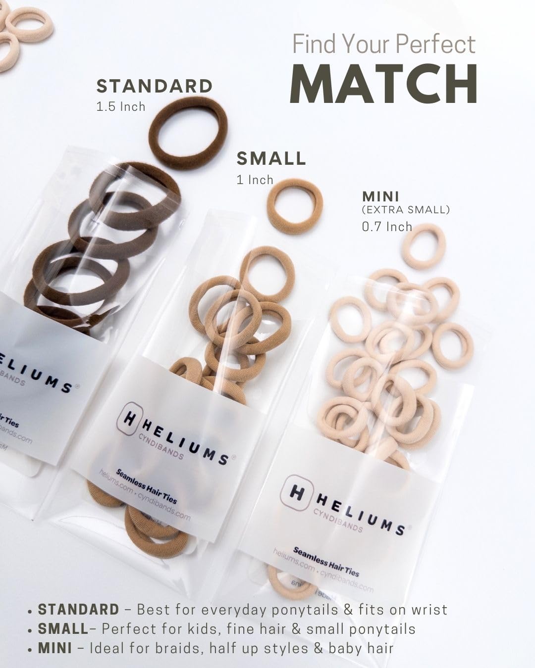 Cyndibands élastiques cheveux en usage, tenant un chignon