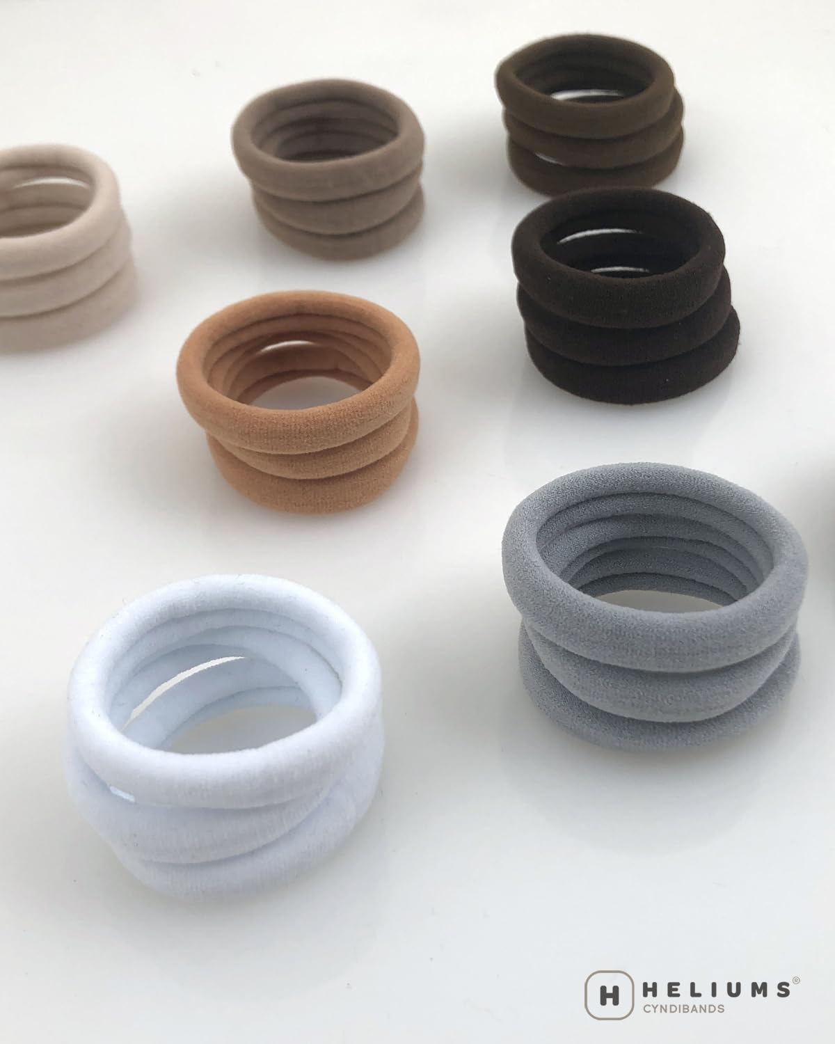 Cyndibands élastiques cheveux, paquet ouvert montrant les élastiques