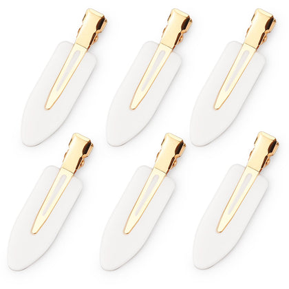 D Clips sans pli pour cheveux, modèle blanc, vue de face