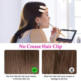 D Clips sans pli pour tous types de cheveux, en usage