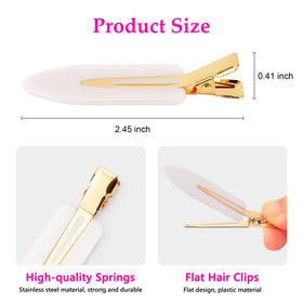 D Clips sans pli, taille 2.45 x 0.41 pouces, vue latérale