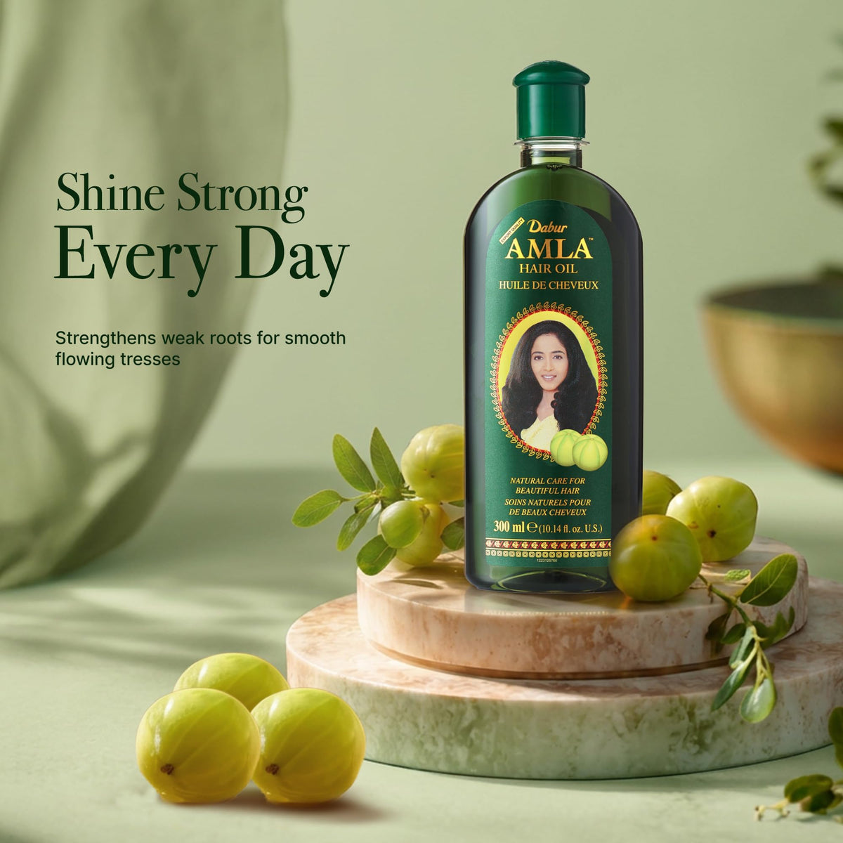Dabur Amla Huile de Cheveux 500ml flacon avec étiquette