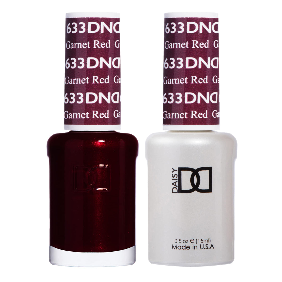 DAISY DND Duo de Vernis à Ongles Gel Garnet Red #633 avant